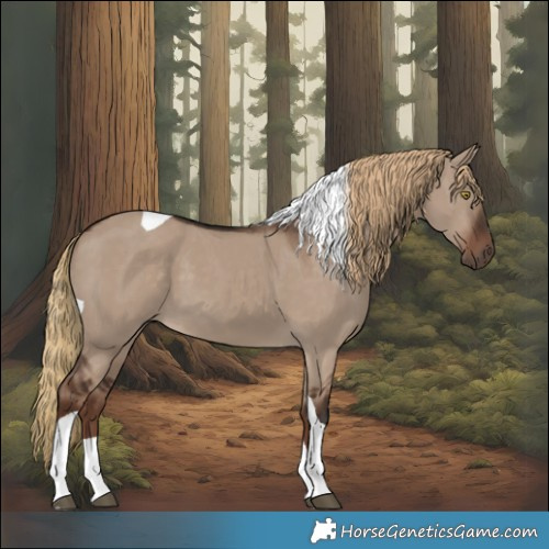 Horse Color:Liver Red Dun Tobiano 