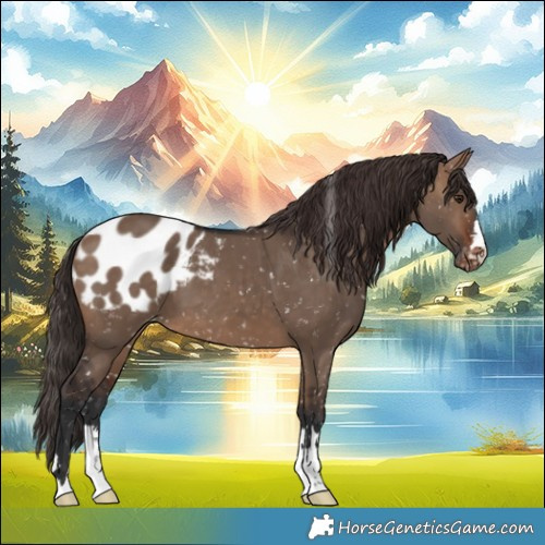 Horse Color:Brown Dun Appaloosa 