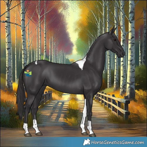 Horse Color:Smoky Black Tobiano 
