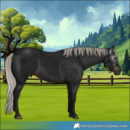 Horse Color:Gray White Spotted Silver Brown