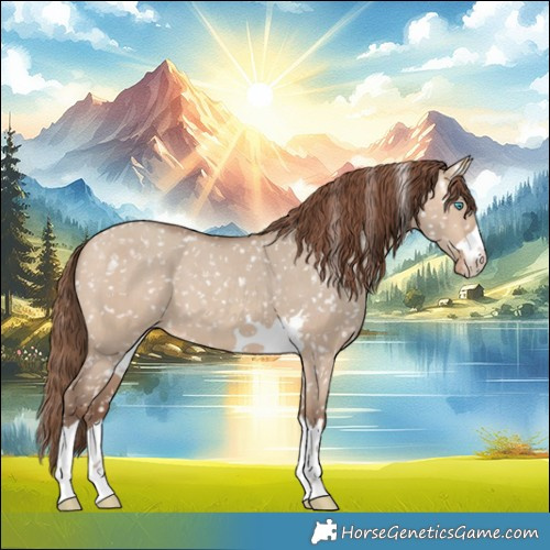 Horse Color:Amber Champagne Dun Appaloosa 