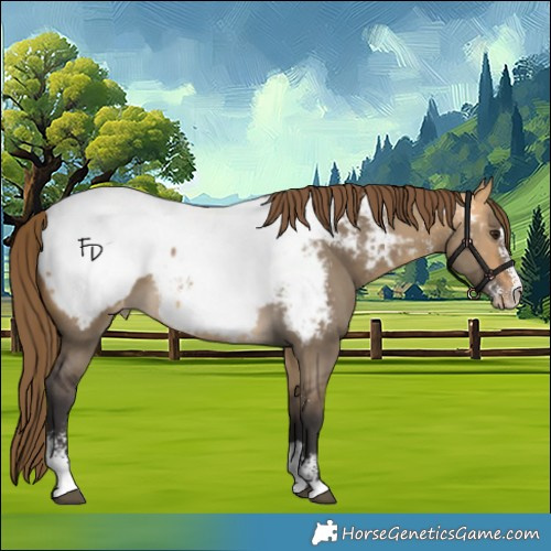Horse Color:Buckskin Dun Sabino Appaloosa