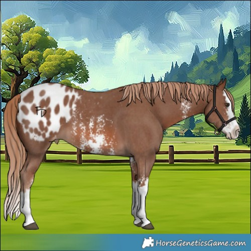 Horse Color:Chestnut Sabino Splash Appaloosa