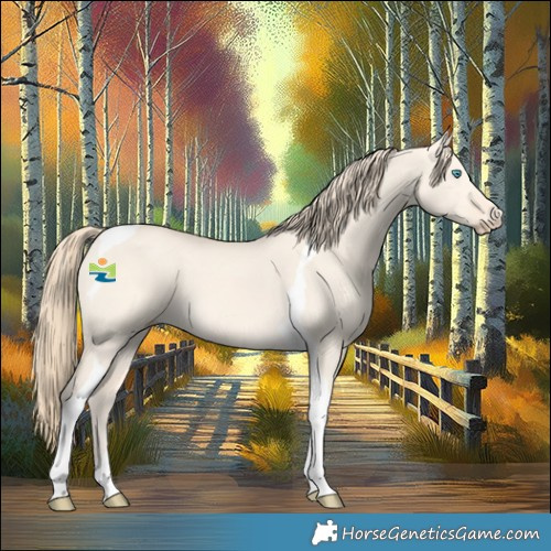 Horse Color:Perlino Dun Tobiano 