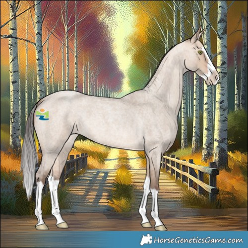 Horse Color:Amber Champagne Roan Dun Splash 