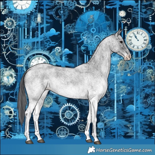 Horse Color:White Spotted Blue Roan 