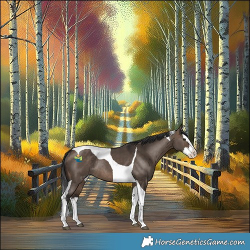 Horse Color:Brown Dun Splash Tobiano Rabicano 