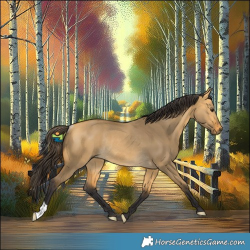 Horse Color:Buckskin Dun Rabicano 