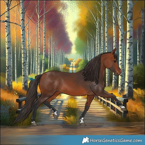 Horse Color:Bay Rabicano 