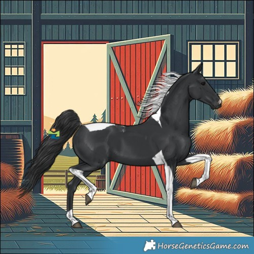 Horse Color:Black Tobiano 