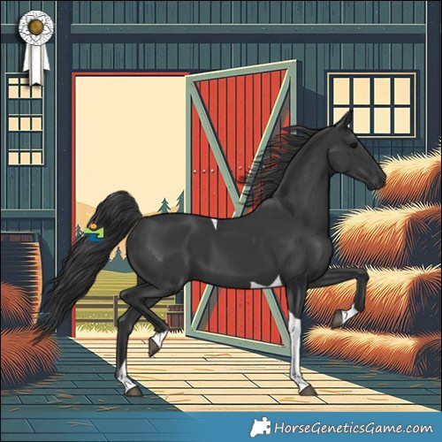 Horse Color:Black Tobiano