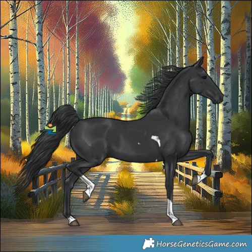 Horse Color:Black Tobiano 