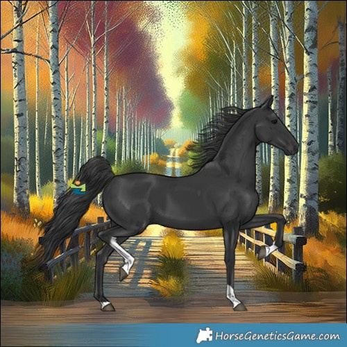 Horse Color:Black Tobiano 
