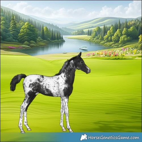 Horse Color:Gray Smoky Black Tobiano Appaloosa 