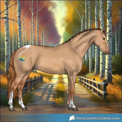 Horse Color:Red Dun Tobiano 