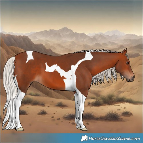 Horse Color:Silver Brown Tobiano