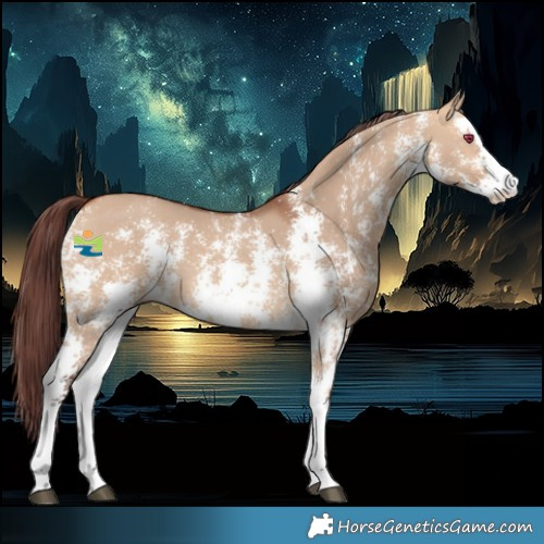Horse Color:Chocolate Bay Dun Sabino 