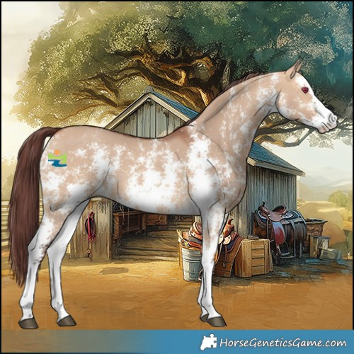 Horse Color:Chocolate Bay Dun Sabino 