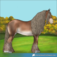 Horse Color:Gray Liver Chestnut Pearl Mushroom