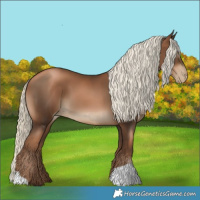 Horse Color:Gray Liver Chestnut Pearl Mushroom