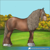 Horse Color:Gray Liver Chestnut Pearl Mushroom