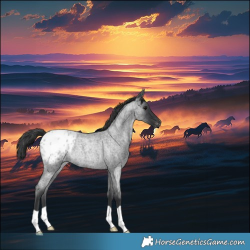 Horse Color:Blue Roan Appaloosa Rabicano