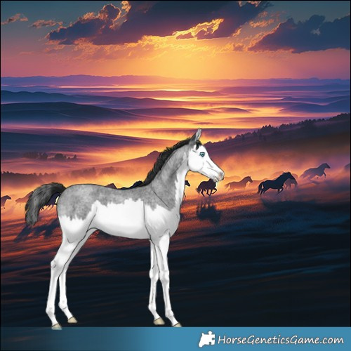 Horse Color:Blue Roan Splash 