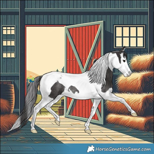 Horse Color:Smoky Black Splash Tobiano Rabicano 