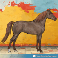 Horse Color:Liver Red Dun Brindle 