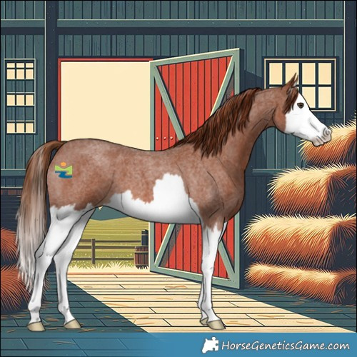 Horse Color:Red Roan Splash 