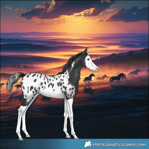 Horse Color:Black Splash Appaloosa 