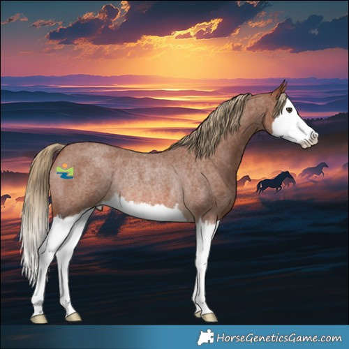 Horse Color:Red Roan Splash Rabicano 