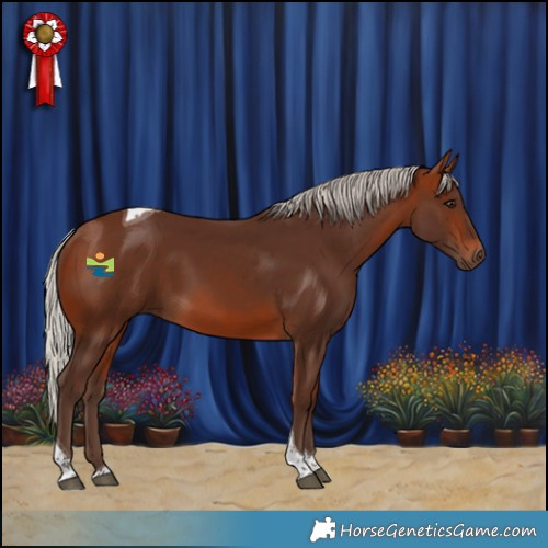 Horse Color:Silver Bay Tobiano 
