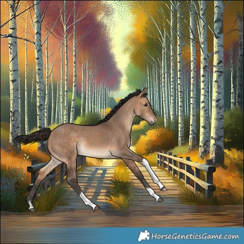 Horse Color:Bay Dun Tobiano