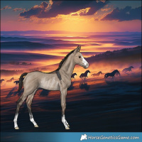 Horse Color:Brown Dun Rabicano 