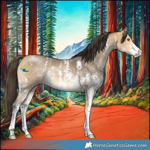 Horse Color:Buckskin Sabino 
