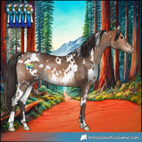 Horse Color:White Spotted Bay 