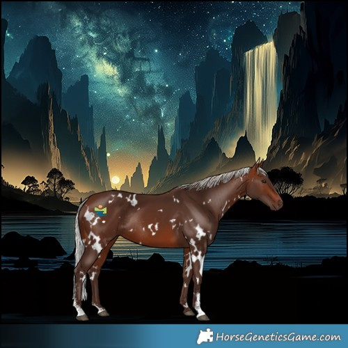 Horse Color:White Spotted Silver Brown Sabino Rabicano 