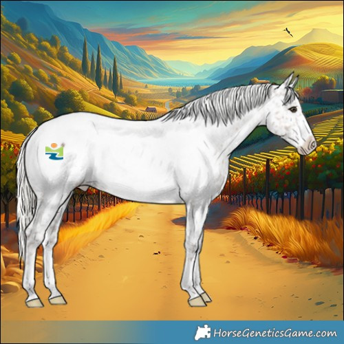 Horse Color:White Spotted Liver Red Dun Mushroom Sabino Snowcap 