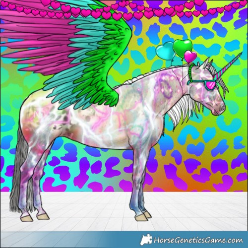 Horse Color:White Spotted Black Blanket 