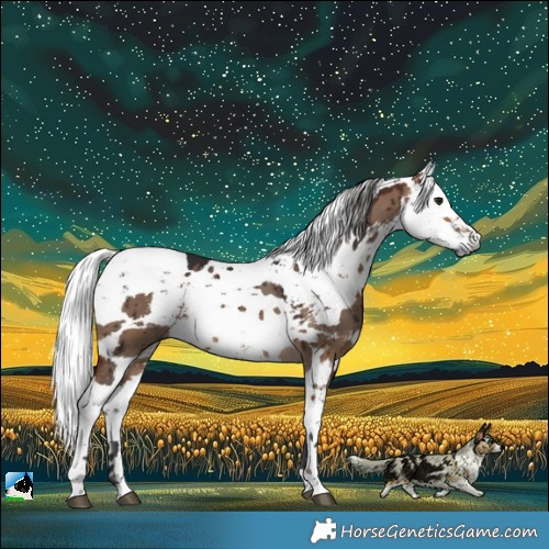Horse Color:Bay Dun Harlequin Merle Brindle