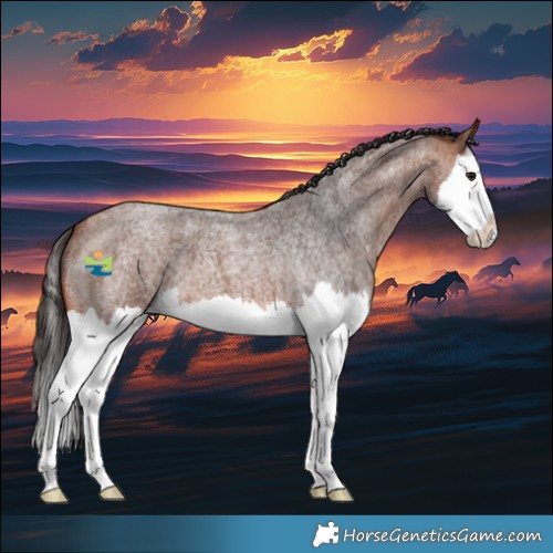 Horse Color:Bay Roan Splash 