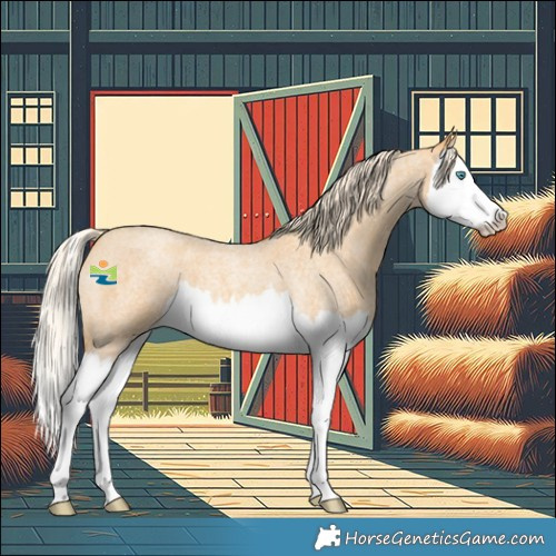 Horse Color:Gold Cream Champagne Roan Splash 