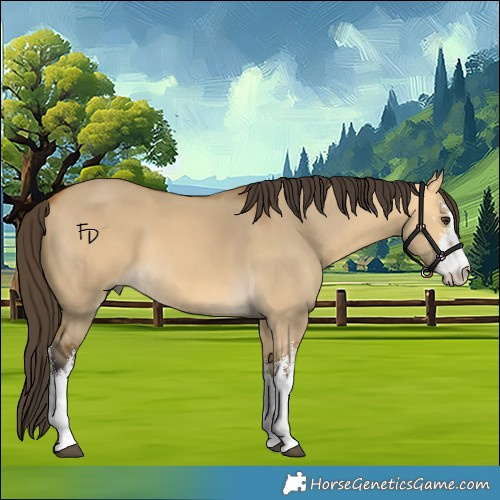 Horse Color:White Spotted Buckskin Dun 