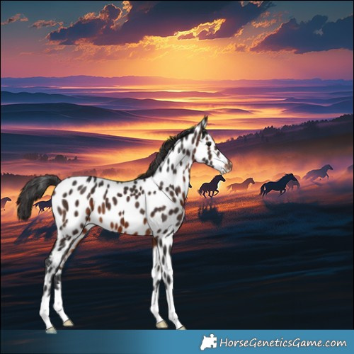 Horse Color:Brown Appaloosa