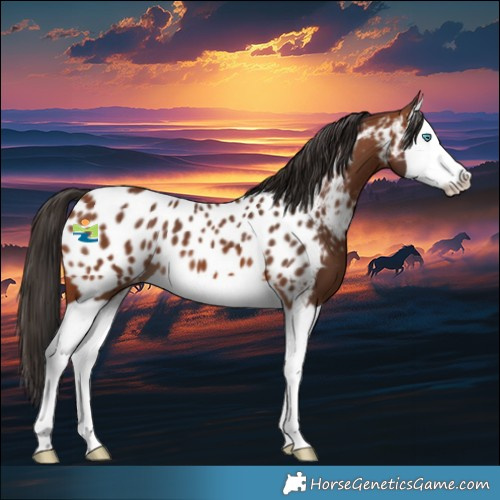 Horse Color:Bay Splash Near Leopard 