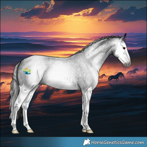 Horse Color:Gray Blue Roan Splash 