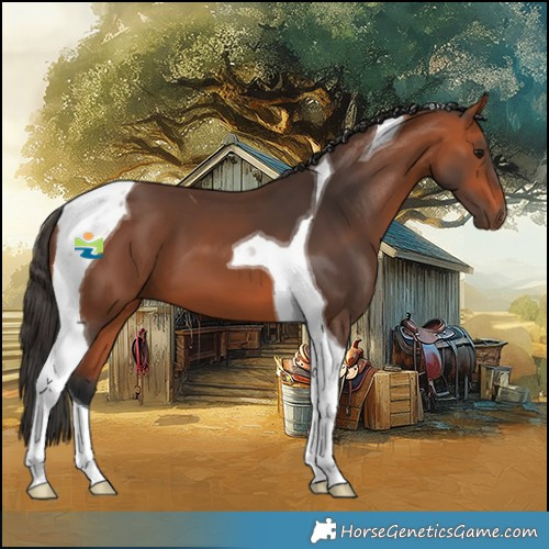Horse Color:Bay Tobiano 
