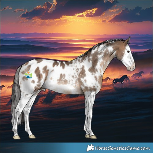 Horse Color:White Spotted Bay Dun Splash Blanket Rabicano 