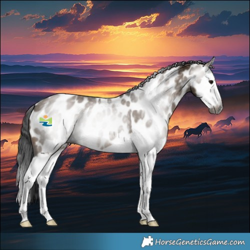 Horse Color:Gray Brown Dun Splash Near Leopard 